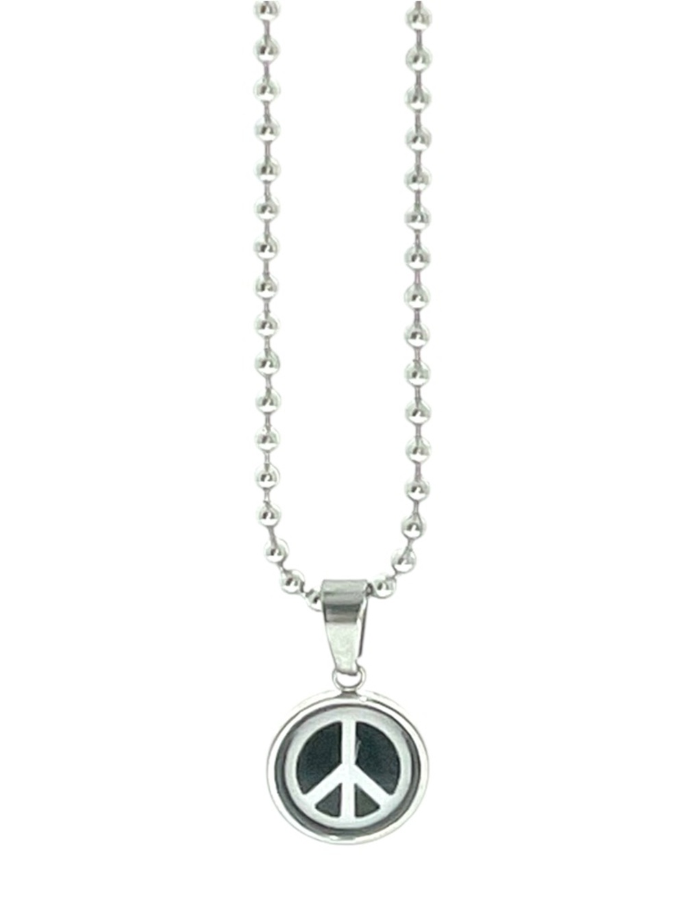 Peace Sign Necklace Silver Boho Hippie Jewelry Festival Pendant Charm, Retro 70s